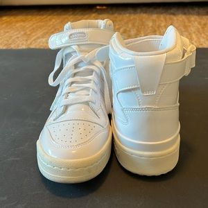Adidas high top white sneaker